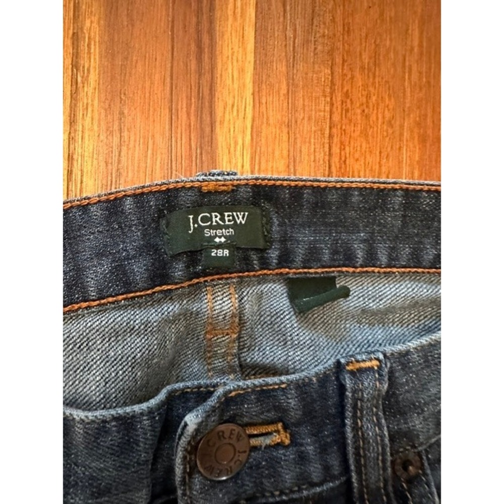 J.Crew Matchstick Jeans Women 28R Blue Excellent Straight Leg Stretch Denim